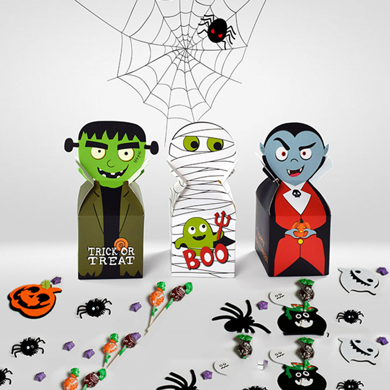 Plant Parent Gifts - 10/20 buah kertas Monster Halloween kotak