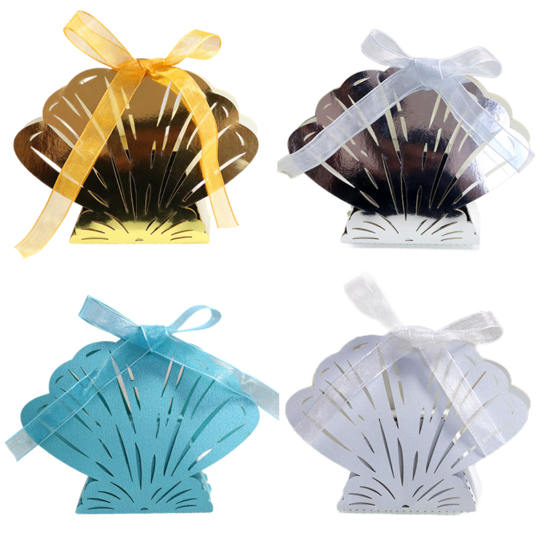 Plant Parent Gifts - 50/100pcs Kotak Permen Bentuk Kerang Potongan